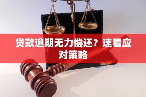 贷款逾期无力偿还？速看应对策略