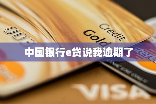 中国银行e贷说我逾期了