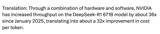 一年后,DeepSeek-R1的每token成本降到了原来的1/32